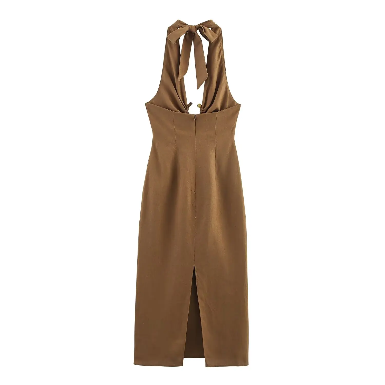 Ellie | Vestidos largos ajustados con espalda descubierta y cremallera
