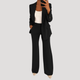 Women's tailored blazer and straight-leg trouser suit set