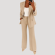 Women's tailored blazer and straight-leg trouser suit set