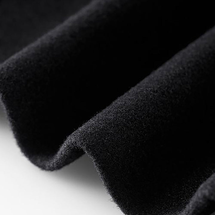 Women's longline tailored coat with notched lapels and button front