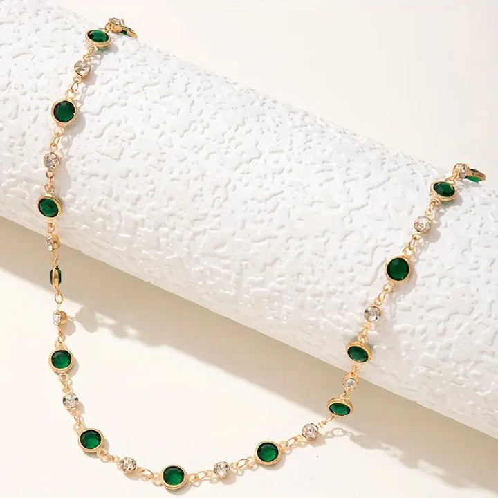 Lavinia | Women's Mayfair Emerald Chain Necklace