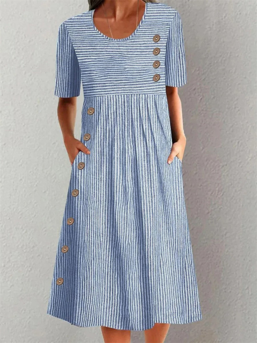 Millicent | Front A-Line Midi Dress for Women