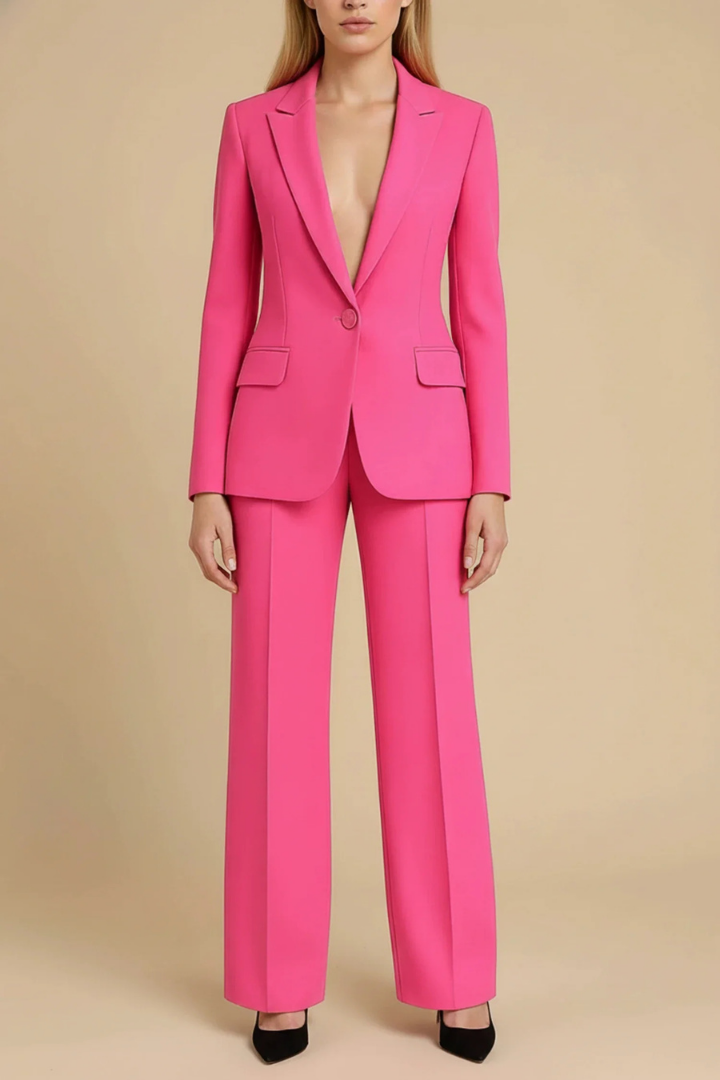 Xanthe | Women's Tailored Blazer & Straight Leg Pants Set