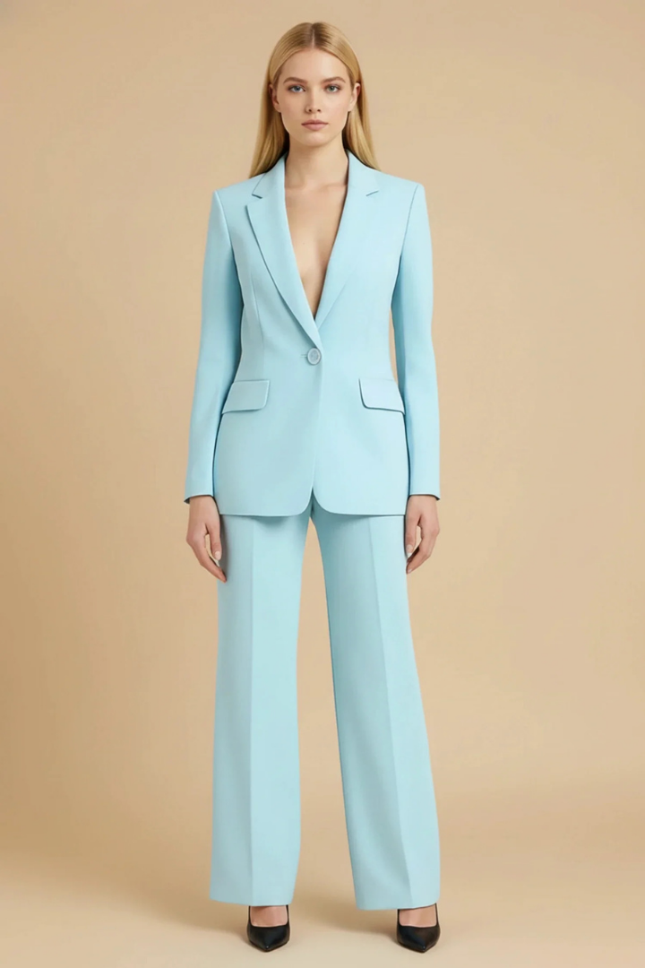Xanthe | Women's Tailored Blazer & Straight Leg Pants Set