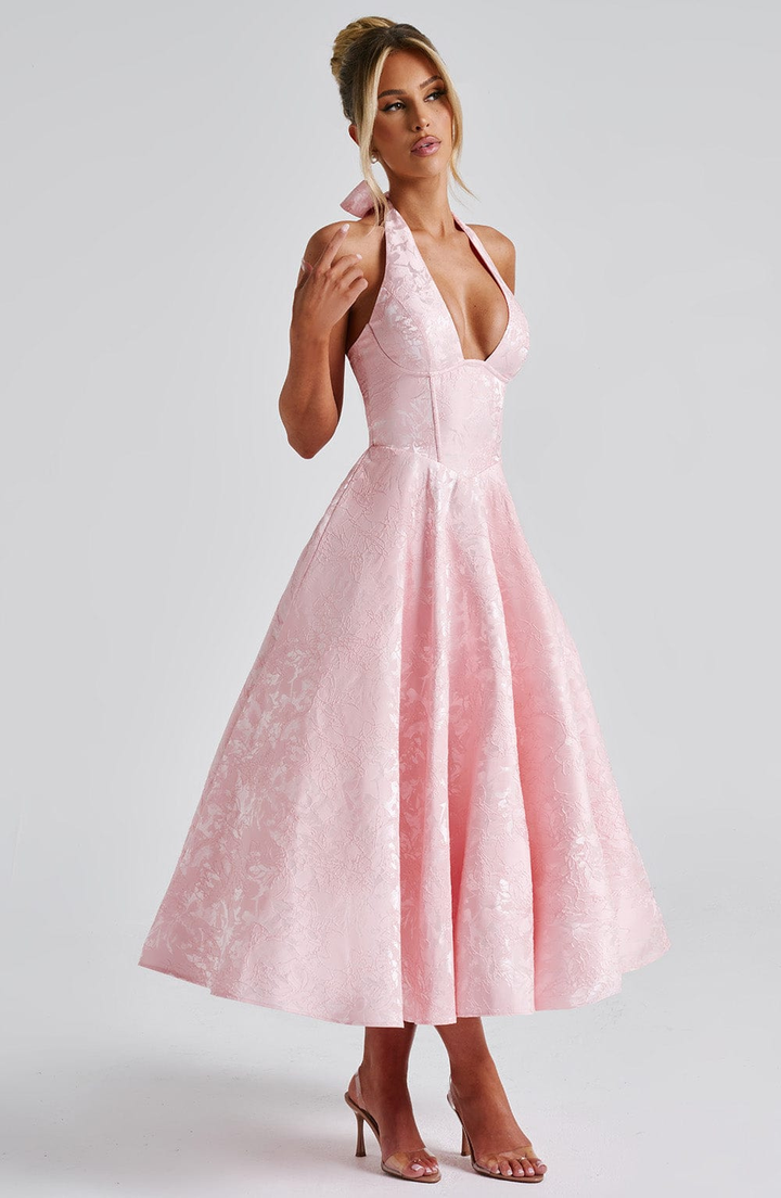 Josephine | Women's Wedding Guest Dresses With Halter Neckline And Full Skirt