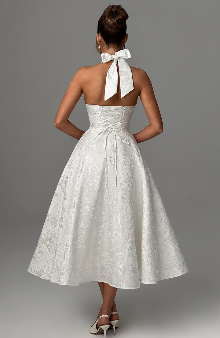 Josephine | Women's Wedding Guest Dresses With Halter Neckline And Full Skirt