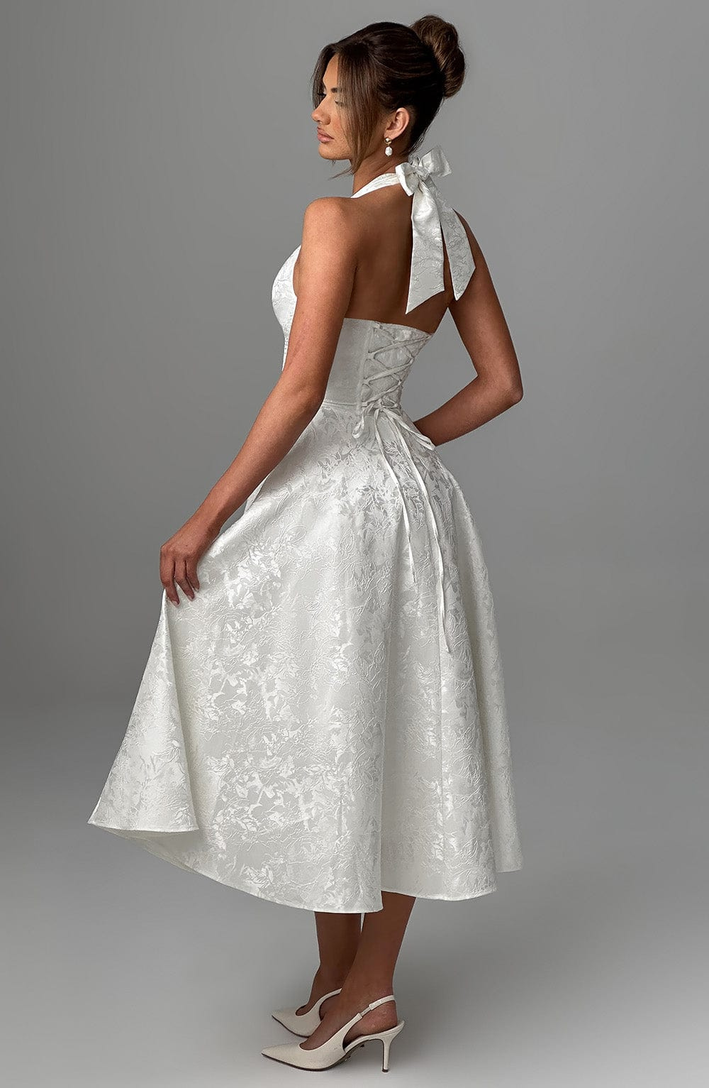 Josephine | Women's Wedding Guest Dresses With Halter Neckline And Full Skirt