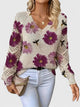 Elspeth | Women's Elegant and Comfortable Floral Knit Sweater