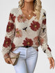 Elspeth | Women's Elegant and Comfortable Floral Knit Sweater