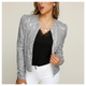 Evangeline | Women's Glam Open-Front Cropped Jacket