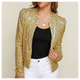 Evangeline | Women's Glam Open-Front Cropped Jacket