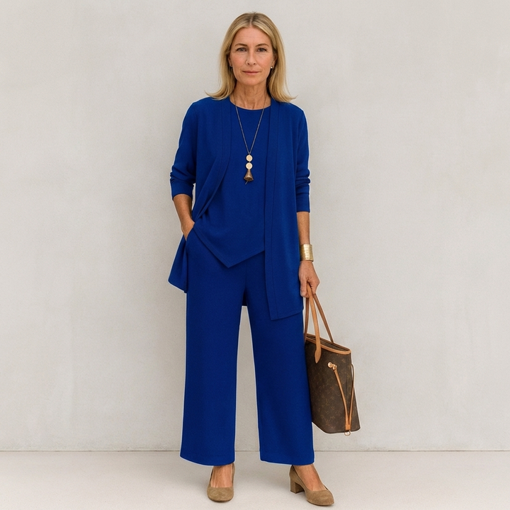Emmeline | Women's Merino Three-Piece Cardigan & Pant Set