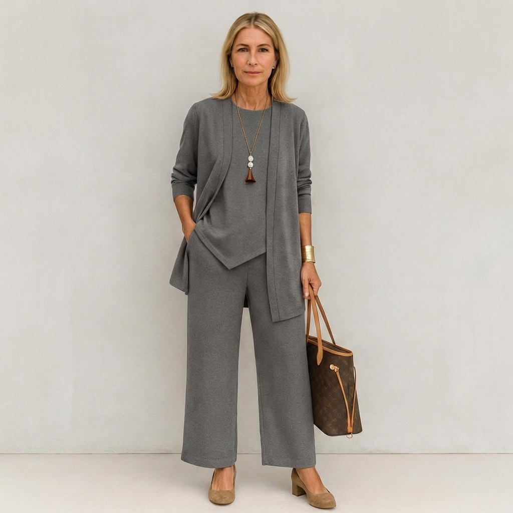 Emmeline | Women's Merino Three-Piece Cardigan & Pant Set