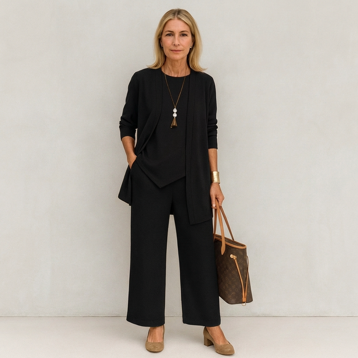Emmeline | Women's Merino Three-Piece Cardigan & Pant Set