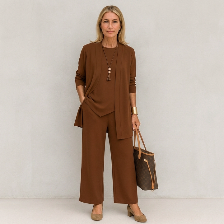 Emmeline | Women's Merino Three-Piece Cardigan & Pant Set