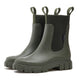 Women's Chelsea ankle boots with elastic side panels, pull tabs and lugged soles