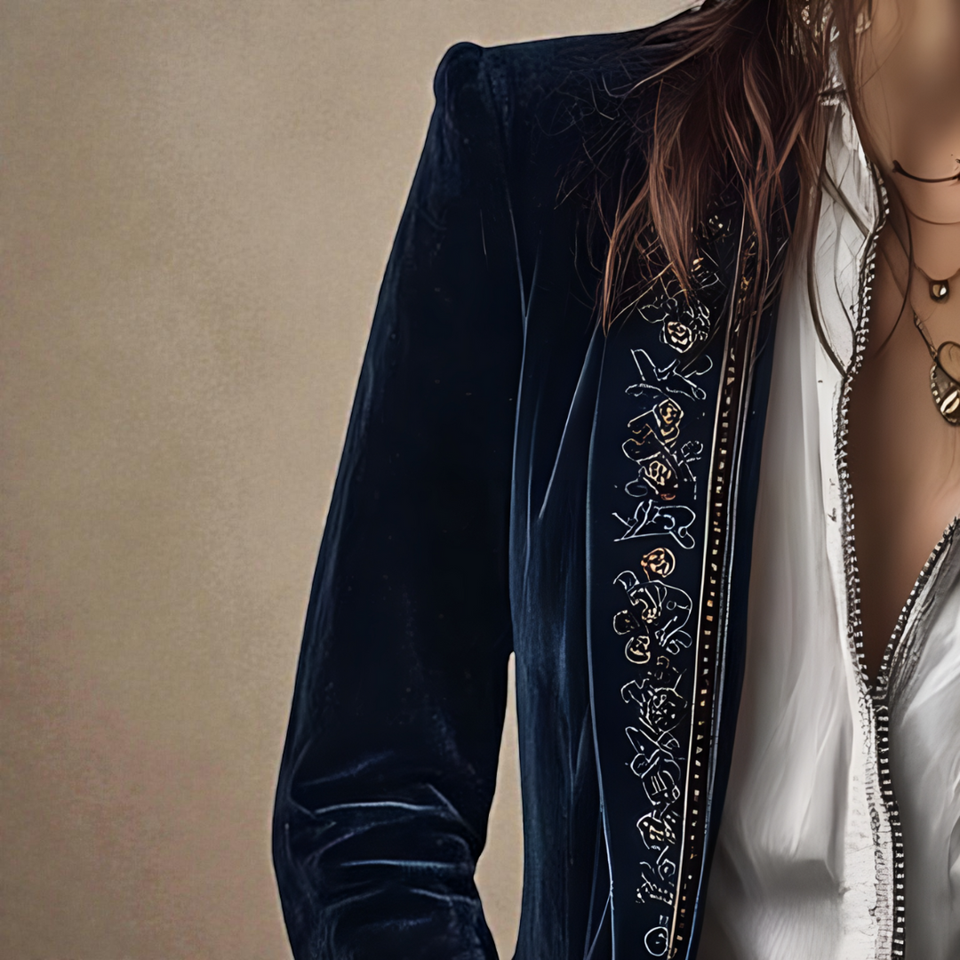 Women's velvet statement blazer