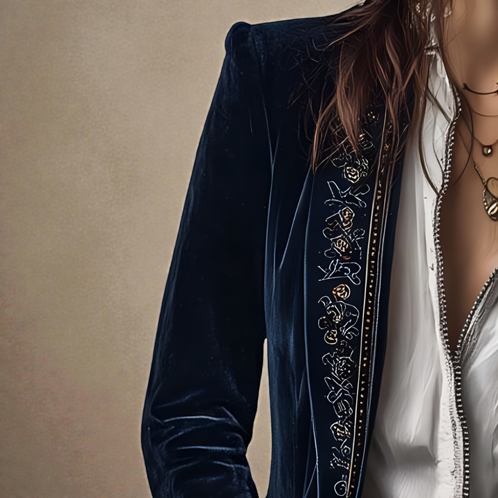 Women's velvet statement blazer