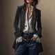 Women's velvet statement blazer