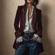 Women's velvet statement blazer