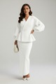 Ophelia | Women’s V-Neck Blazer and Skirt Set