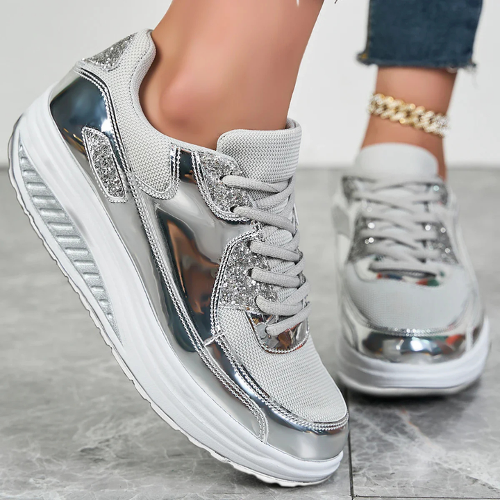 Quintina | Women's Glitter Platform Sneakers