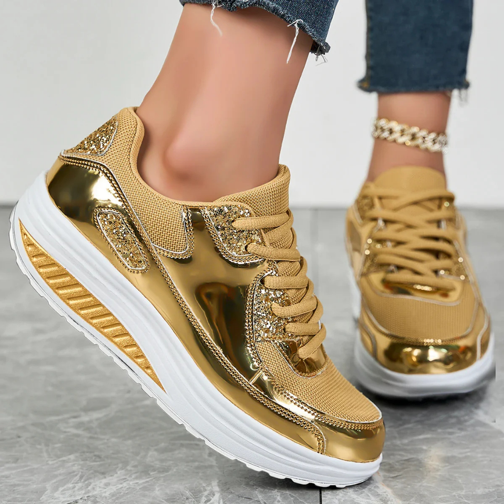 Quintina | Women's Glitter Platform Sneakers
