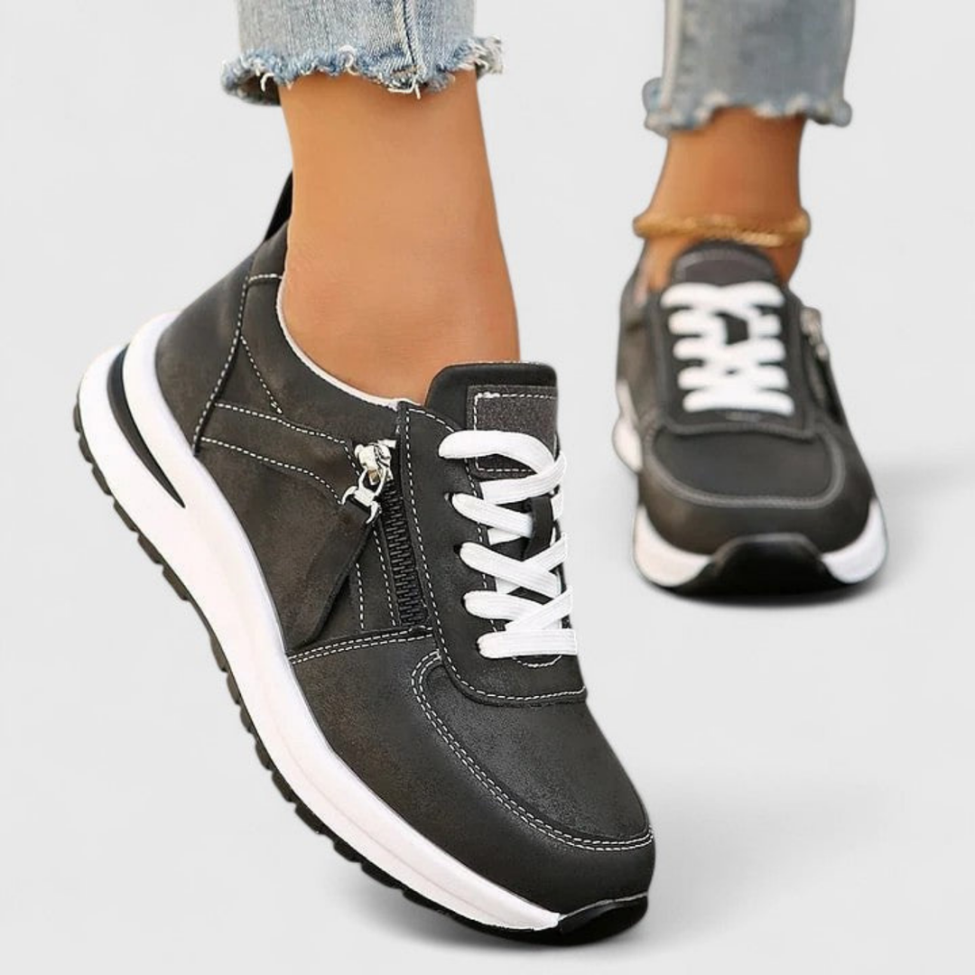 Susanna | Women's Metallic Glitter Side Zip -Up Sneakers
