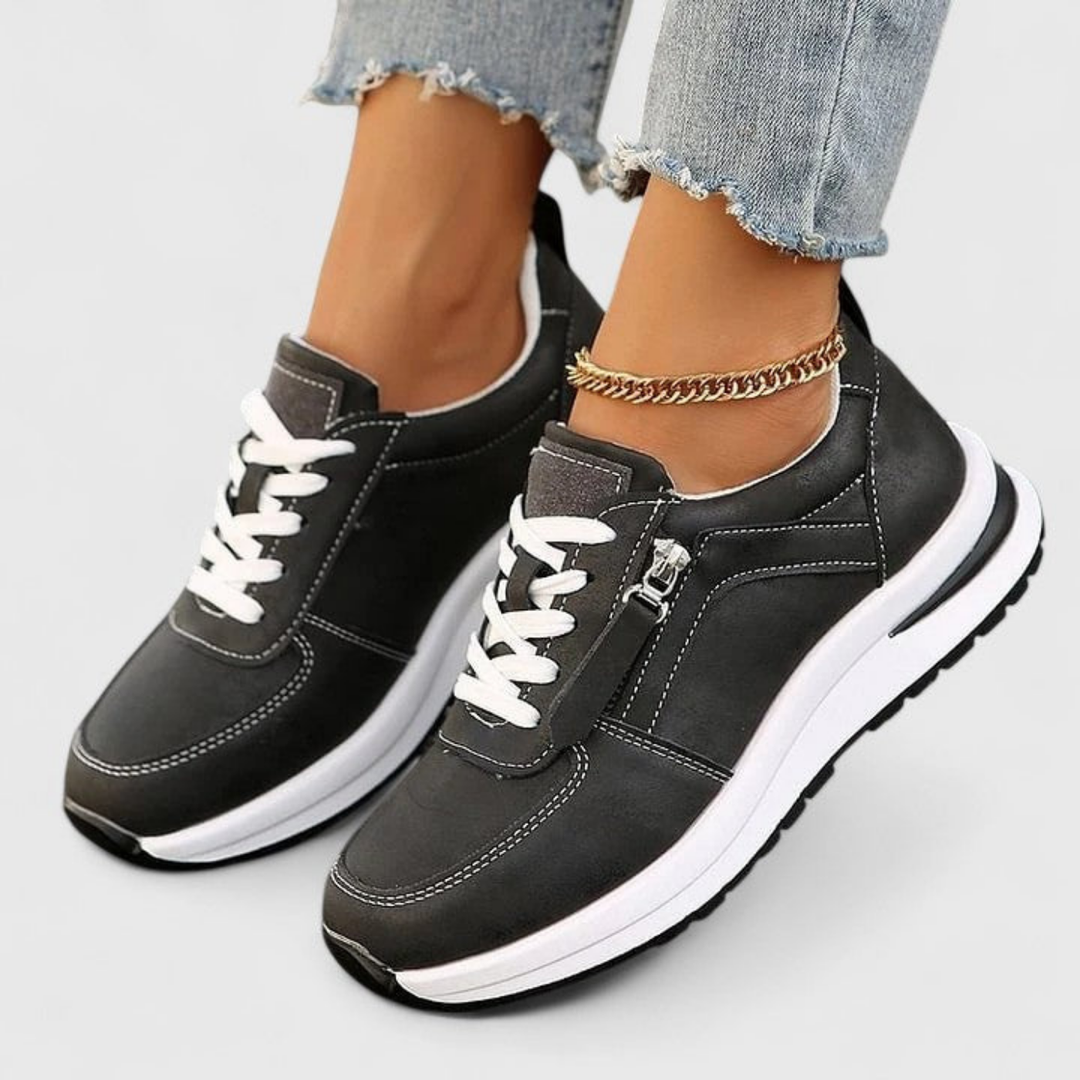 Susanna | Women's Metallic Glitter Side Zip -Up Sneakers