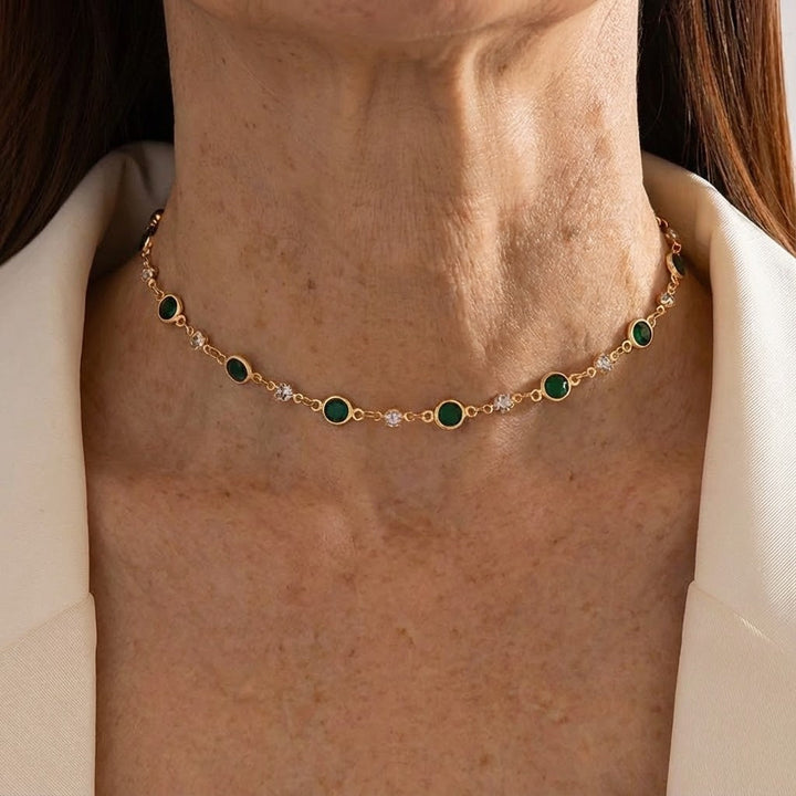Lavinia | Women's Mayfair Emerald Chain Necklace