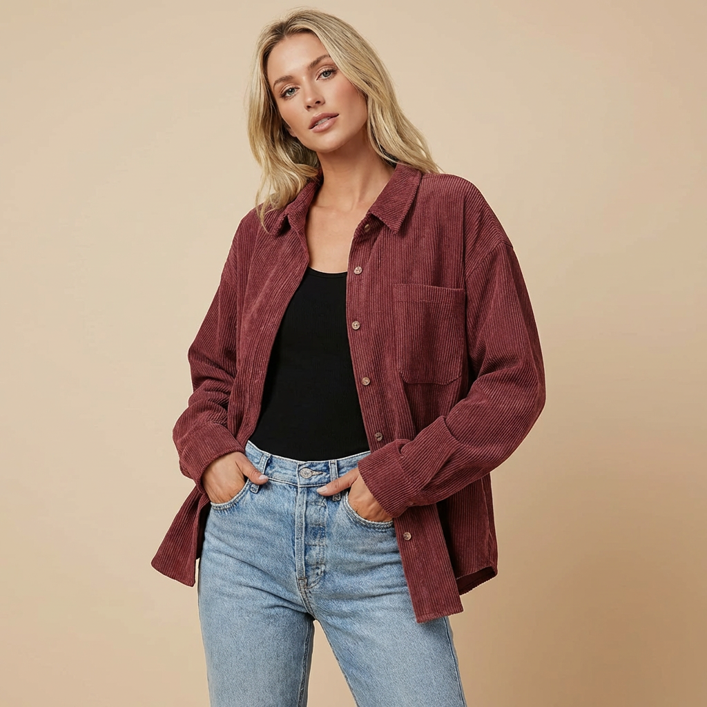 Velvet overshirt