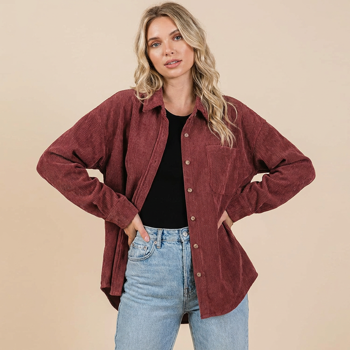 Velvet overshirt