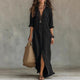Bridget | Women's Maxi Shirt Dress Three Quarter Sleeves Loose