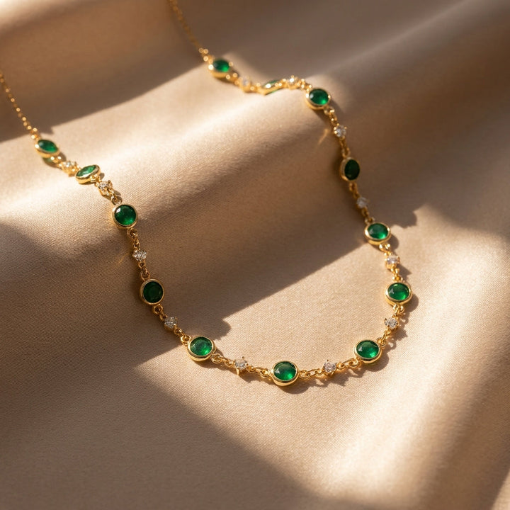Lavinia | Women's Mayfair Emerald Chain Necklace