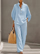 Sybilla | Women's suit with batwing sleeves and wide-leg trousers