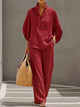 Sybilla | Women's suit with batwing sleeves and wide-leg trousers