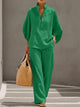 Sybilla | Women's suit with batwing sleeves and wide-leg trousers