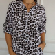 Madeleine | Women's V-Neck Leopard Print Top
