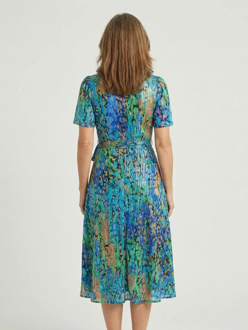 Marlene | Women's Abstract Pattern Midi Dress