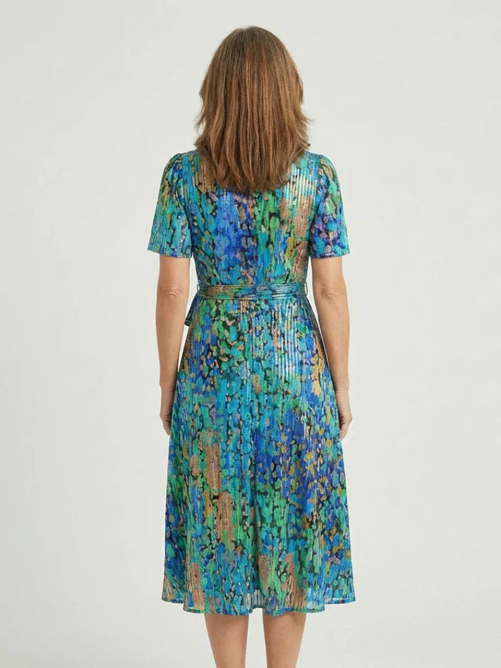 Marlene | Women's Abstract Pattern Midi Dress