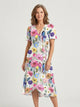 Marlene | Women's Abstract Pattern Midi Dress