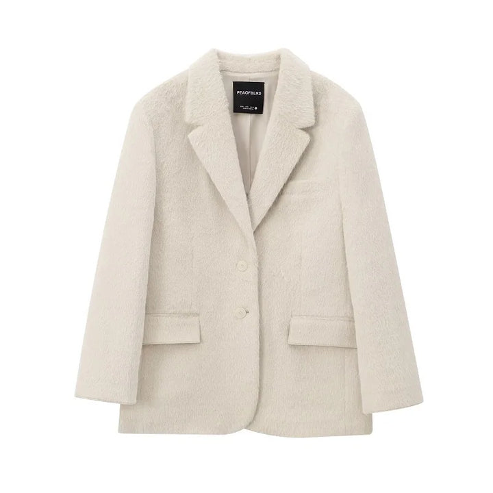 Isadora | Women's Blazer Jacket Notched Lapel Two Button Flap Pocket Smart Casual