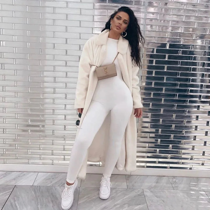 Colleen | Women's Bodycon Jumpsuit Long Sleeve Mock Neck Full Length Activewear