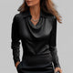 Genevieve | Women’s Long Sleeve Cowl Neck Blouse