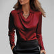 Genevieve | Women’s Long Sleeve Cowl Neck Blouse