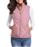 Delphine | Women's Quilted Zip-Up Lightweight Puffer Vest Stand Collar