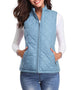 Delphine | Women's Quilted Zip-Up Lightweight Puffer Vest Stand Collar