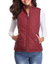 Delphine | Women's Quilted Zip-Up Lightweight Puffer Vest Stand Collar