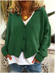 Brigitta | Women's V-Neck Button-Front Relaxed-Fit Knit Cardigan